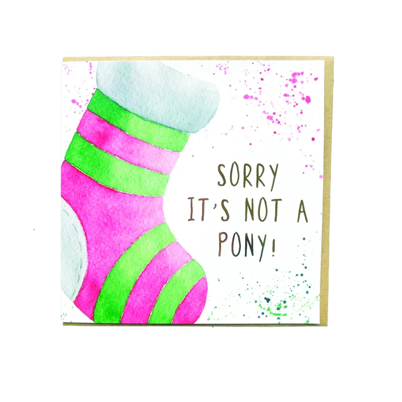 Gubblecote Christmas Card Sorry its not a Pony